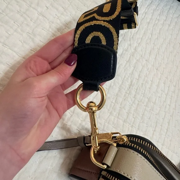 Marc Jacobs Crossbody Bag in Gray with Gold Accents